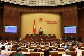 Toàn cảnh Quốc hội biểu quyết thông qua Nghị quyết về phân bổ ngân sách trung ương năm 2019 ngày 14/11. (Ảnh: Văn Điệp/TTXVN)