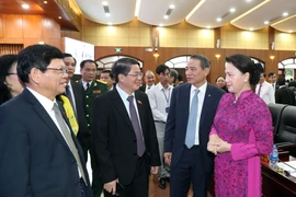 Chủ tịch Quốc hội Nguyễn Thị Kim Ngân và các đại biểu dự Kỳ họp. (Ảnh: Trọng Đức/TTXVN)