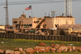 Một căn cứ quân sự của Mỹ tại làng al-Asaliyah, giữa thành phố Aleppo và thị trấn Manbij, miền bắc Syria ngày 2/4/2018. (Ảnh: AFP/TTXVN)