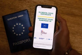 Hộ chiếu và Chứng chỉ COVID-19 của EU. (Ảnh: AFP/TTXVN)