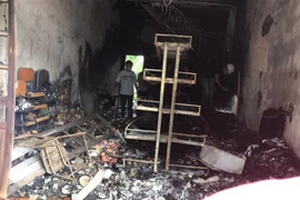 Hiện trường vụ cháy. (Ảnh: TTXVN phát)