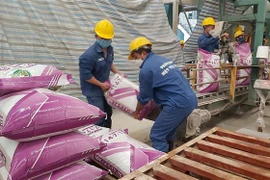 Dây chuyền sản xuất phân bón tại Nhà máy phân bón Long Mỹ. (Ảnh: Hồng Nhung/TTXVN)