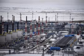 Toàn cảnh giếng khí đốt Bovanenkovo ở bán đảo Yamal, vùng Tây Bắc Siberia thuộc Nga. (Ảnh: AFP/TTXVN)
