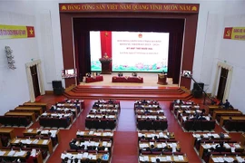 Quang cảnh kỳ họp thứ 12 HĐND tỉnh Lai Châu khóa XV, nhiệm kỳ 2021-2026. (Ảnh: Quý Trung/TTXVN)