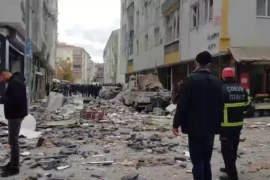 Hiện trường vụ nổ khí gas. (Nguồn: Haberler)