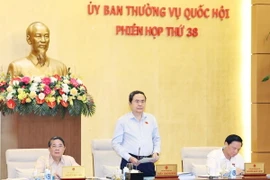 Chủ tịch Quốc hội Trần Thanh Mẫn phát biểu. (Ảnh: Thống Nhất/TTXVN)