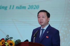 Bộ trưởng Bộ Tài nguyên và Môi trường Trần Hồng Hà. (Ảnh: Danh Lam/TTXVN)