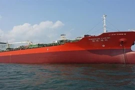 Tàu chở dầu MT Hankuk Chemi của Hàn Quốc bị Iran bắt giữ tại vùng Vịnh, ngày 4/1. (Ảnh: Yonhap/TTXVN)