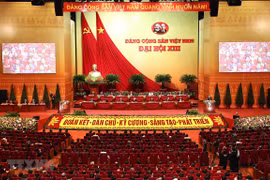 Phiên tham luận tại hội trường, sáng 27/1. (Ảnh: TTXVN)