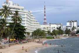 Bãi biển Dinh Cậu, thị trấn Dương Đông, huyện Phú Quốc (Kiên Giang). (Ảnh: Lê Huy Hải/TTXVN)