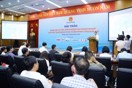 Hội thảo về "Nâng cao vai trò, trách nhiệm của doanh nghiệp sản xuất, kinh doanh thực phẩm trong tình hình mới." (Ảnh: Đức Duy/Vietnam+)
