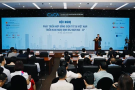 Hội nghị “Phát triển hợp đồng điện tử tại Việt Nam-Triển khai Nghị định 85/2021/NĐ-CP. (Ảnh: Đức Duy/Vietnam+)