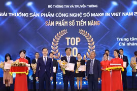 EVN có 2 sản phẩm đạt giải thưởng công nghệ số Make in Vietnam. (Ảnh: PV/Vietnam+)
