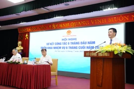 Hội nghị sơ kết công tác 6 tháng đầu năm và triển khai nhiệm vụ 6 tháng cuối năm của Bộ Công Thương. (Ảnh: Đức Duy/Vietnam+)