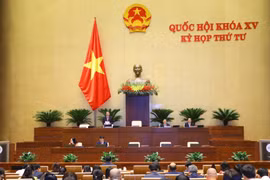 Quốc hội họp phiên toàn thể tại hội trường để nghe trình bày Tờ trình, Báo cáo về dự thảo Luật Đất đai (sửa đổi). (Ảnh: TTXVN)