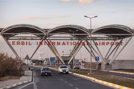 Lối vào sân bay quốc tế Erbil ở miền bắc Iraq. (Ảnh: AFP/TTXVN)