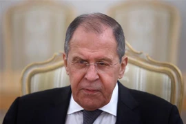 Ngoại trưởng Nga Sergei Lavrov phát biểu tại một cuộc họp ở Moskva, ngày 12/5/2021. (Ảnh: AFP/TTXVN)