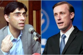 Cố vấn An ninh quốc gia Pakistan Moeed Yusuf (trái) và người đồng cấp Mỹ Jake Sulliva. (Nguồn: dawn.com)