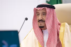 Quốc vương Saudi Arabia Salman bin Abdulaziz phát biểu tại Hội nghị thượng đỉnh trực tuyến G20, ngày 22/11/2020. (Ảnh: THX/TTXVN)