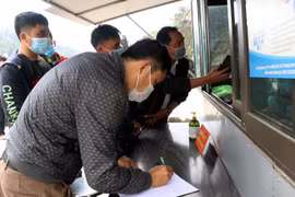 Chốt kiểm tra Cửa khẩu Quốc tế Cầu Treo, Hà Tĩnh. (Ảnh: Công Tường-TTXVN)