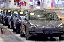 Nhà máy của hãng xe điện Tesla tại Thượng Hải. (Ảnh: Reuters)