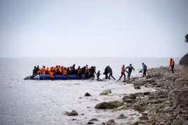 Người tị nạn trên đảo Lesbos của Hy Lạp. (Ảnh: Getty)