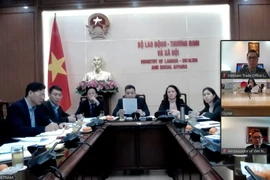 Đại diện các bộ, ngành của Việt Nam tham gia phiên đàm phán. (Ảnh: TTXVN phát)
