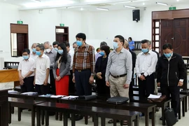 Phiên tòa xử vụ án Gang thép Thái Nguyên ngày 14/4. (Ảnh: Phạm Kiên/TTXVN)