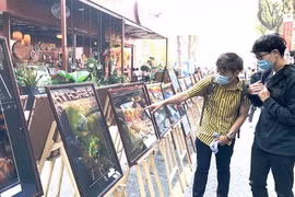 Triển lãm mỹ thuật Mừng Đảng, mừng Xuân Tân Sửu tại Thành phố Hồ Chí Minh. (Ảnh: SGGP)
