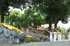 Điện Kính thiên trong khu di tích Hoàng thành Thăng Long. (Ảnh: TTXVN)