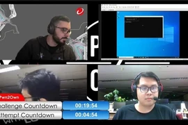 Chuyên gia Viettel thi đấu tại Pwn20wn 2021. (Ảnh: CAND)