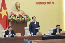 Chủ tịch Quốc hội Vương Đình Huệ phát biểu khai mạc Phiên họp thứ 22 Ủy ban Thường vụ Quốc hội. (Ảnh: Doãn Tấn/TTXVN)