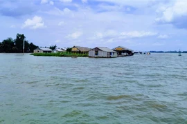 Sông Hậu đoạn qua thành phố Cần Thơ. (Ảnh: Thanh Liêm/TTXVN)