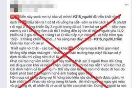 Thông tin sai sự thật về Covid-19. (Ảnh chụp màn hình). 