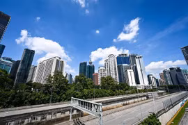 Đường phố thủ đô Kuala Lumpur, Malaysia. (Ảnh: THX/TTXVN)