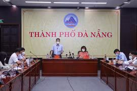 Bí thư Thành ủy Đà Nẵng Nguyễn Văn Quảng phát biểu chỉ đạo tại cuộc họp. (Ảnh: Trần Lê Lâm/TTXVN)