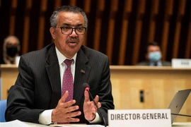 Tổng Giám đốc Tổ chức Y tế thế giới (WHO) Tedros Adhanom Ghebreyesus tại cuộc họp ở Geneva, Thụy Sĩ. (Ảnh: AFP/TTXVN)