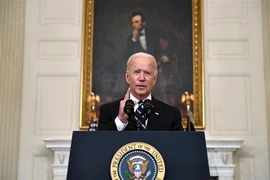 Tổng thống Mỹ Joe Biden tại cuộc họp báo về biện pháp mới để kiểm soát COVID-19 tại Washington, DC, ngày 9/9/2021. (Ảnh: AFP/TTXVN)