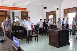 Các bị cáo tại phiên tòa. (Ảnh: Phạm Cường/TTXVN)