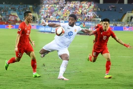 Tiến Linh - Xuân Son - Tuấn Hải (từ trái qua) có thể là "tam tấu" trên hàng công của tuyển Việt Nam tại ASEAN Cup 2024. (Ảnh: Việt Anh/Vietnam+)