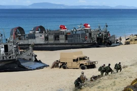 Binh sỹ Mỹ tham gia cuộc tập trận. (Ảnh: AFP/TTXVN)