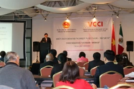 Diễn đàn doanh nghiệp Việt Nam-Mexico do Đại sứ quán Việt Nam và VCCI phối hợp tổ chức ngày 28/5. (Ảnh: Việt Hòa/TTXVN)