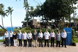 Bộ trưởng 12 quốc gia tham gia đàm phán TPP tại Maui, Hawaii ngày 31/7. (Ảnh: THX/TTXVN)