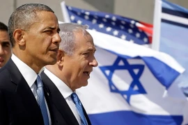 Tổng thống Mỹ Barack Obama và Thủ tướng Israel Benjamin Netanyahu. (Nguồn: latimes.com)
