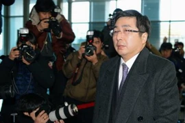 Vụ trưởng Vụ các vấn đề châu Á-châu Đại Dương thuộc Bộ Ngoại giao Nhật Bản Kimihiro Ishikane tới Seoul tham dự cuộc họp. (Ảnh: Kyodo/TTXVN)