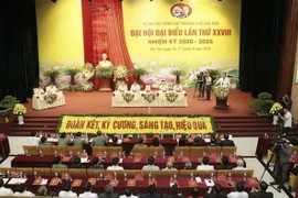 Quang cảnh Đại hội Đảng bộ Công an thành phố Hà Nội lần thứ XXVIII. (Nguồn: TTXVN)