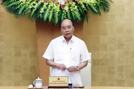 Thủ tướng Nguyễn Xuân Phúc phát biểu chỉ đạo. (Ảnh: Thống Nhất/TTXVN)