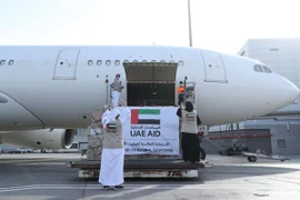 Chuyến bay thương mại đầu tiên từ UAE hạ cánh xuống sân bay Ben Gurion của Israel. (Nguồn: AP)