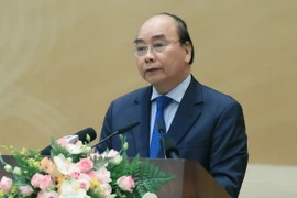 Thủ tướng Nguyễn Xuân Phúc phát biểu. (Ảnh: Thống Nhất/TTXVN)
