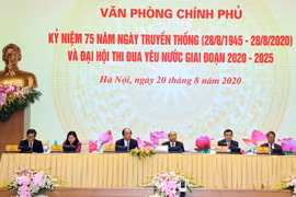 Kỷ niệm 75 năm Ngày truyền thống Văn phòng Chính phủ (28/8/1945-28/8/2020) và Đại hội thi đua yêu nước Văn phòng Chính phủ giai đoạn 2020-2025. (Ảnh: Thống Nhất/TTXVN)